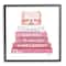 Stupell Industries Pink Book Stack Fashion Handbag in Black Frame Wall Art